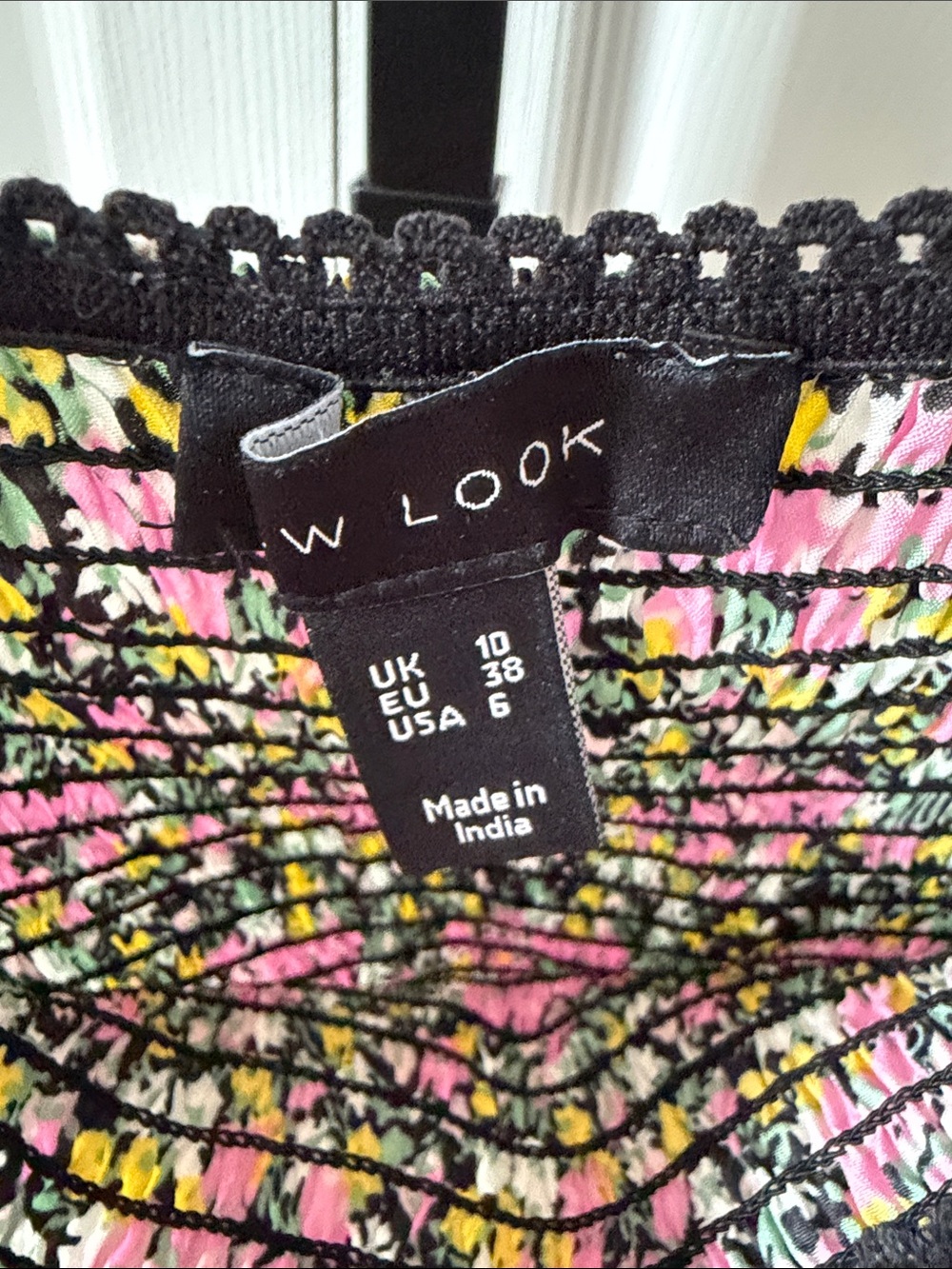 New Look Pink Floral Smocked Square-Neck Top - Picture 9 of 13